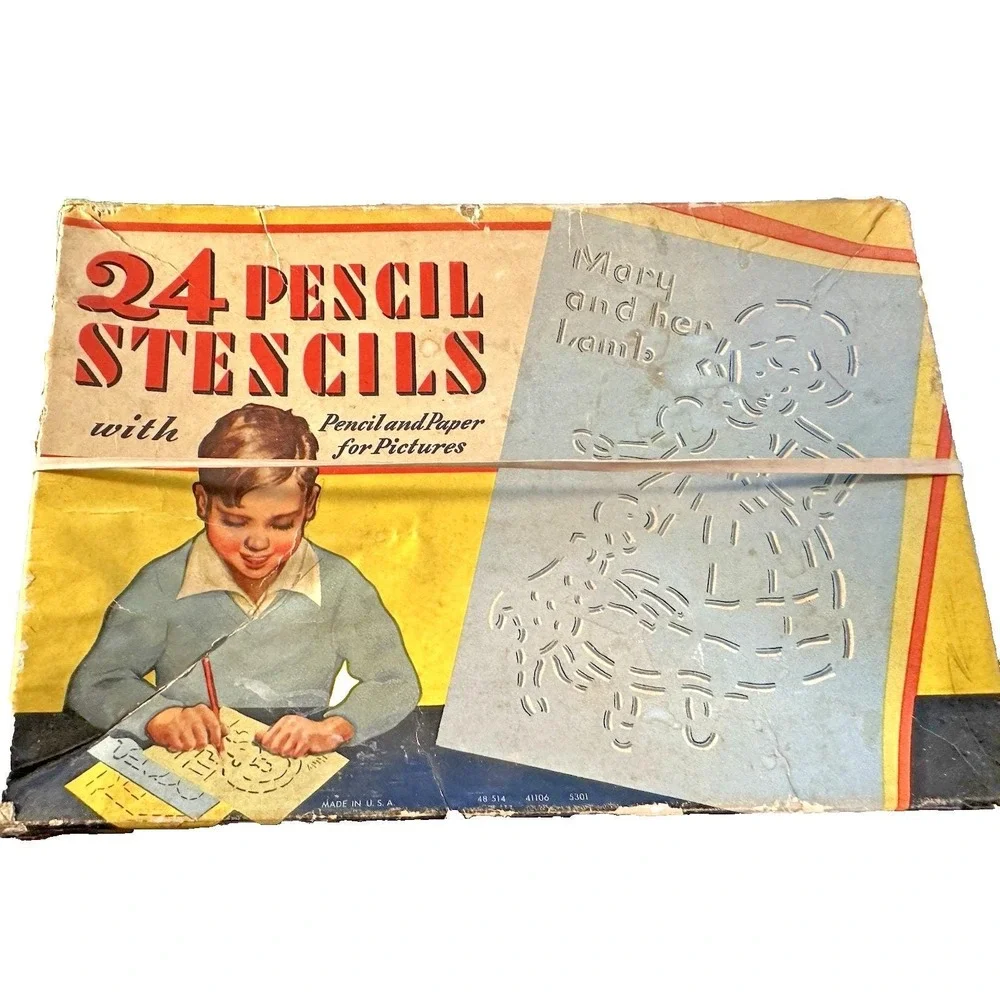 1940's 23 Pencil Stencils (missing one from the set of 24)